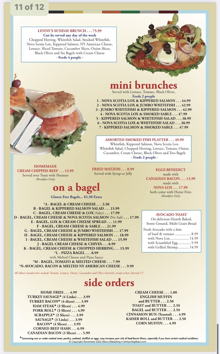 Ben & Irv's Menu - Image 5